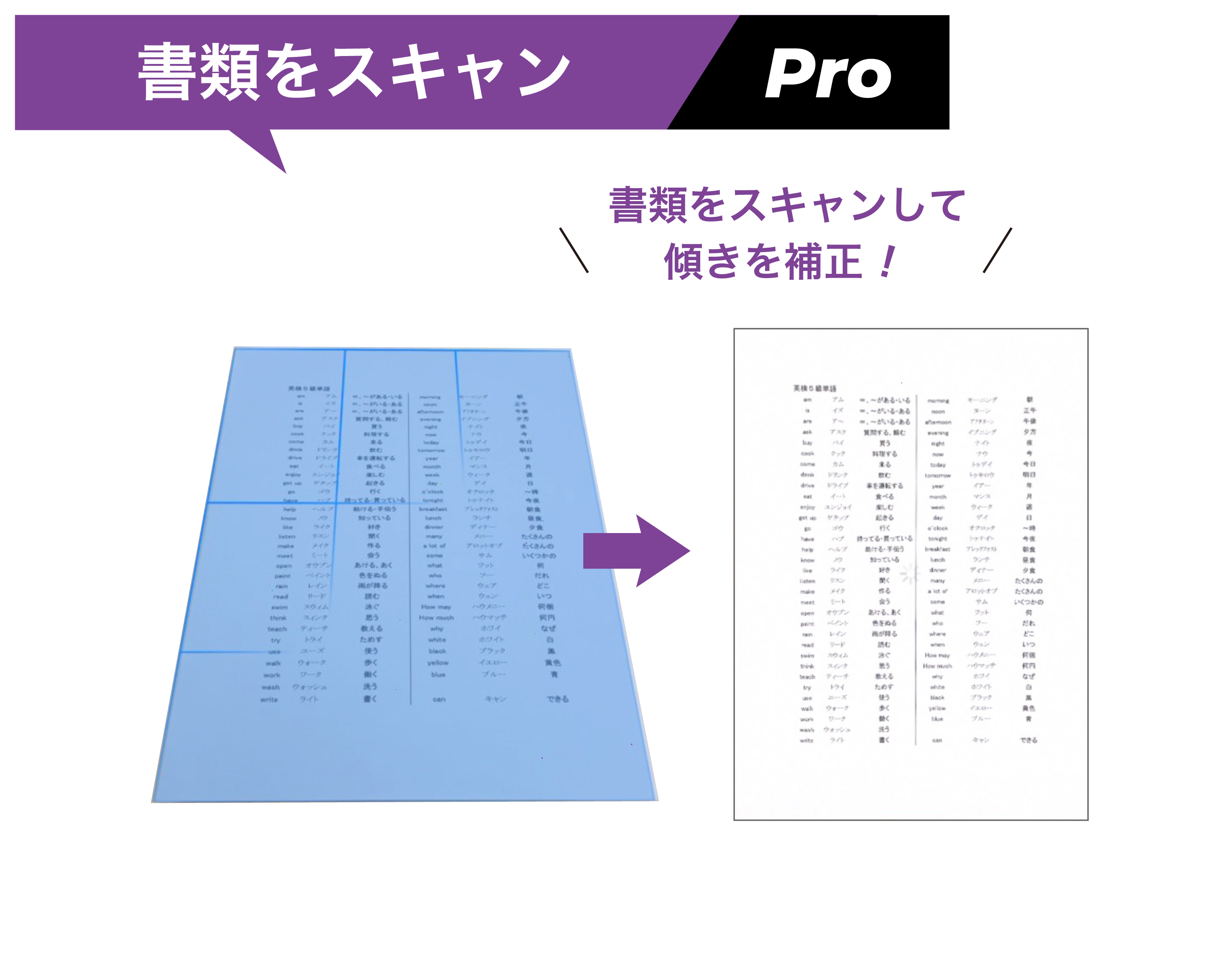 図：資料に写真を挿入することができ、その場で撮影した写真に付箋を貼ることもできます。